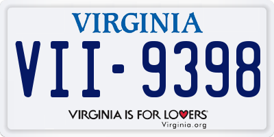 VA license plate VII9398