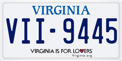 VA license plate VII9445