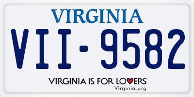 VA license plate VII9582