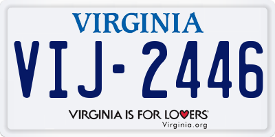 VA license plate VIJ2446