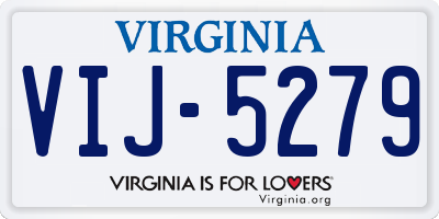 VA license plate VIJ5279