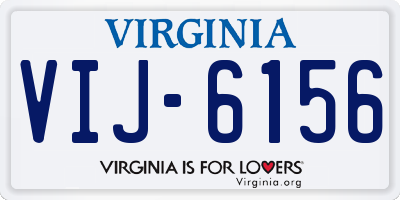 VA license plate VIJ6156