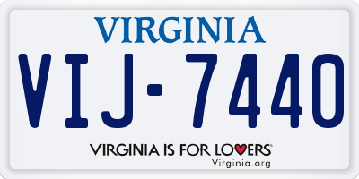 VA license plate VIJ7440