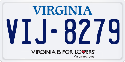 VA license plate VIJ8279