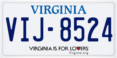 VA license plate VIJ8524