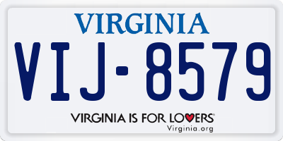 VA license plate VIJ8579