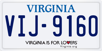 VA license plate VIJ9160