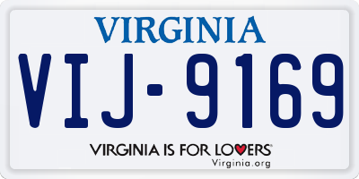 VA license plate VIJ9169
