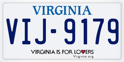 VA license plate VIJ9179