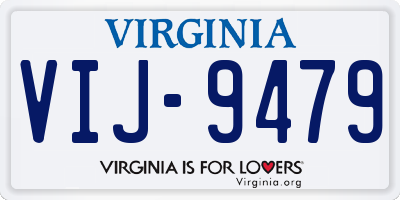 VA license plate VIJ9479
