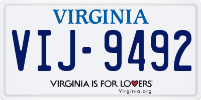 VA license plate VIJ9492