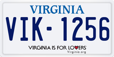 VA license plate VIK1256