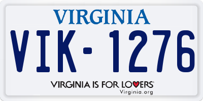 VA license plate VIK1276