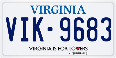 VA license plate VIK9683