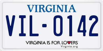 VA license plate VIL0142