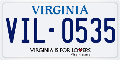 VA license plate VIL0535