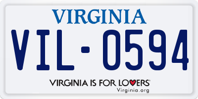 VA license plate VIL0594
