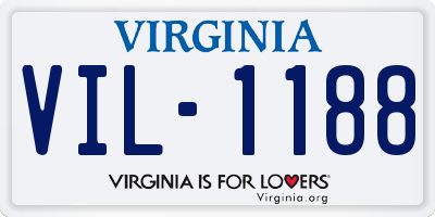 VA license plate VIL1188