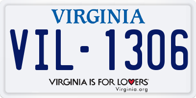 VA license plate VIL1306