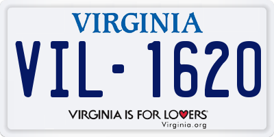 VA license plate VIL1620