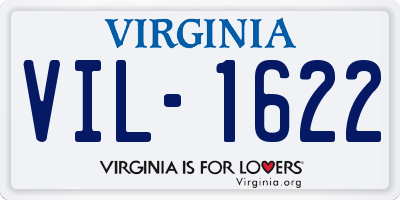 VA license plate VIL1622