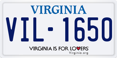 VA license plate VIL1650
