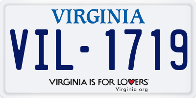 VA license plate VIL1719
