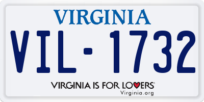 VA license plate VIL1732