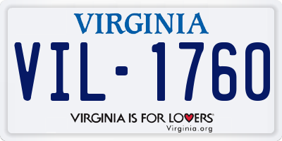 VA license plate VIL1760