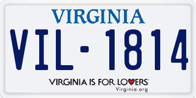 VA license plate VIL1814