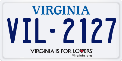 VA license plate VIL2127