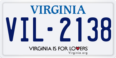 VA license plate VIL2138