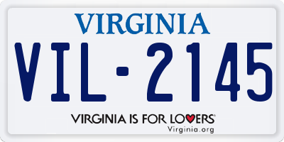 VA license plate VIL2145