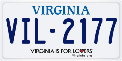 VA license plate VIL2177