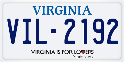 VA license plate VIL2192