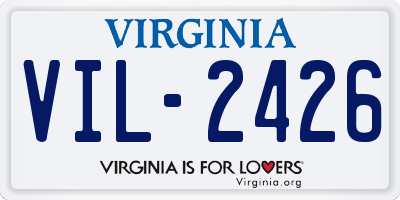 VA license plate VIL2426