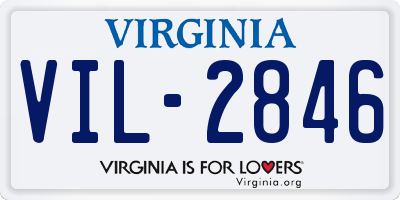 VA license plate VIL2846