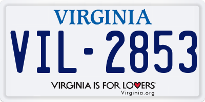 VA license plate VIL2853