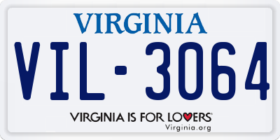 VA license plate VIL3064