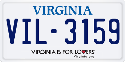 VA license plate VIL3159