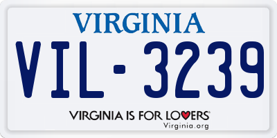 VA license plate VIL3239