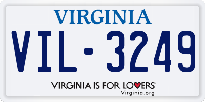 VA license plate VIL3249