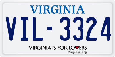 VA license plate VIL3324