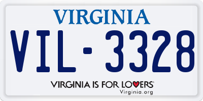 VA license plate VIL3328