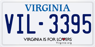 VA license plate VIL3395