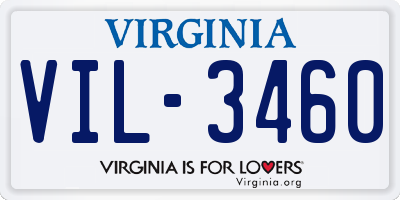 VA license plate VIL3460