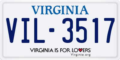 VA license plate VIL3517