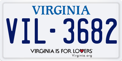 VA license plate VIL3682