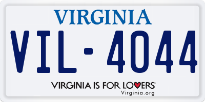 VA license plate VIL4044