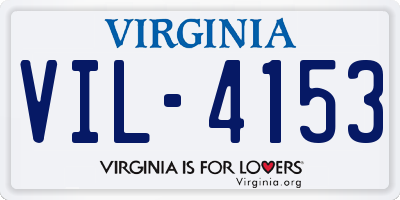 VA license plate VIL4153
